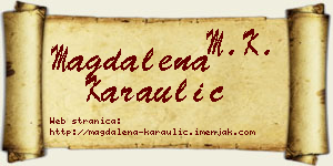 Magdalena Karaulić vizit kartica